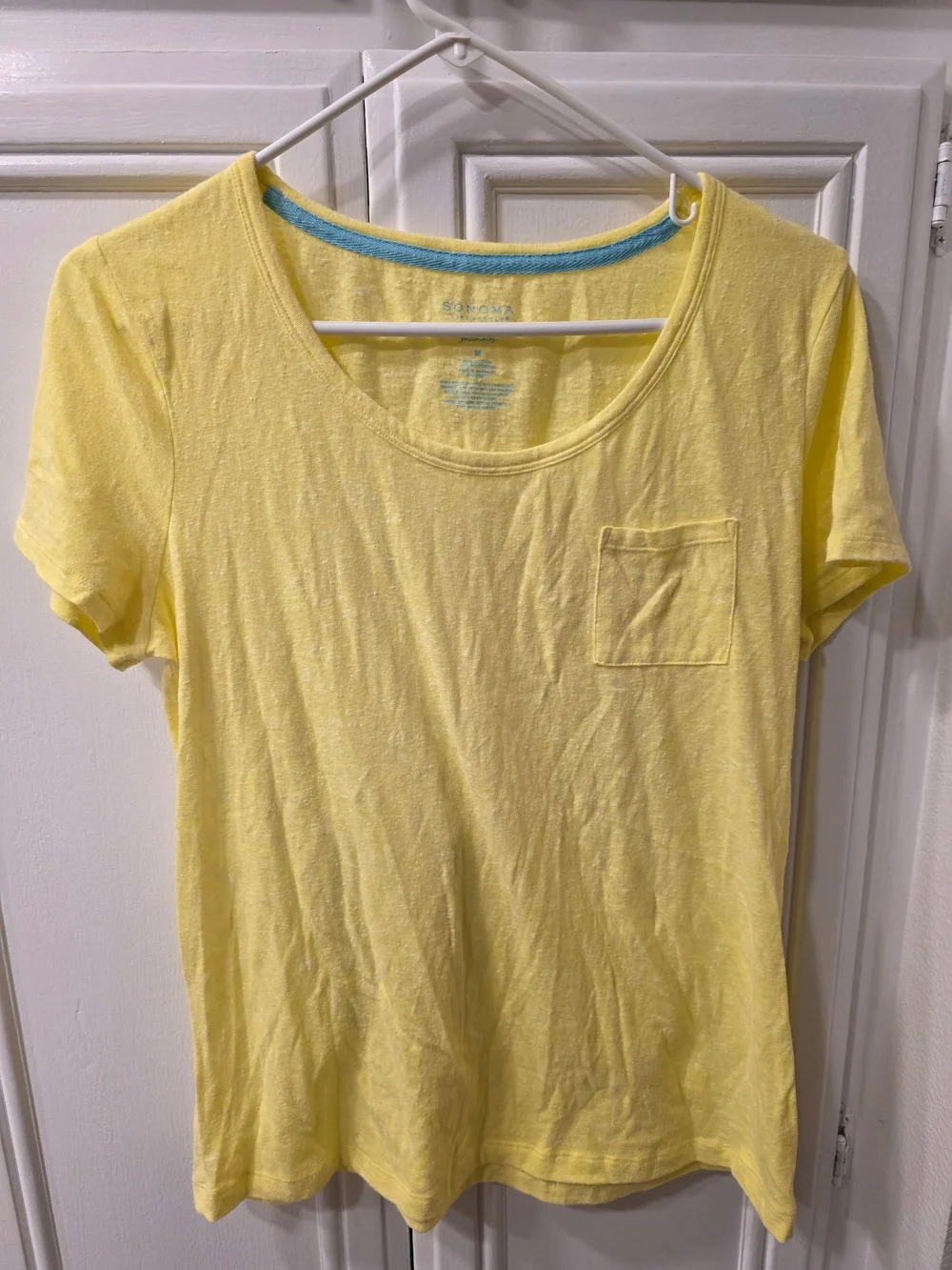 Sonoma Women's Yellow Scoop Neck Top and Light Blue Bumblebee Pajama Set ~Medium - Picture 8 of 16